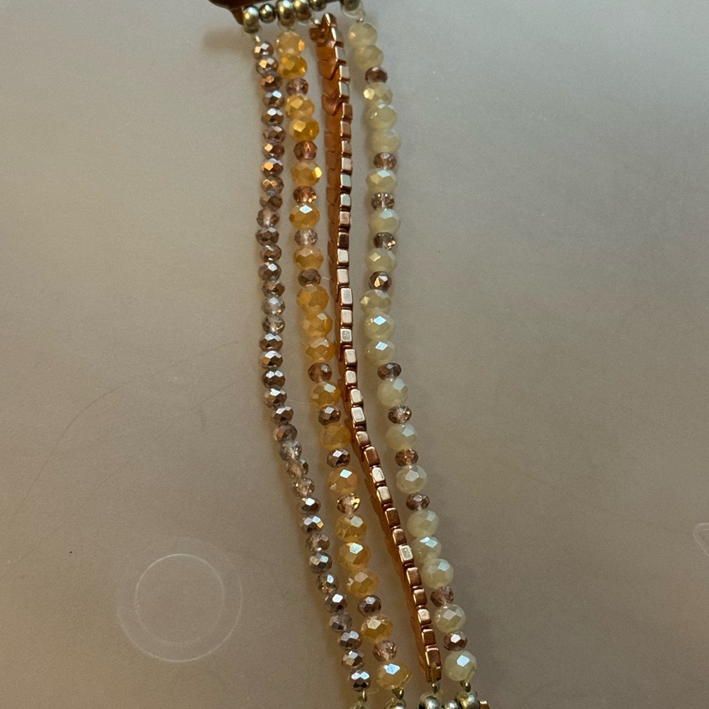 Elegant Multi-Strand Beaded Apple Watch Band